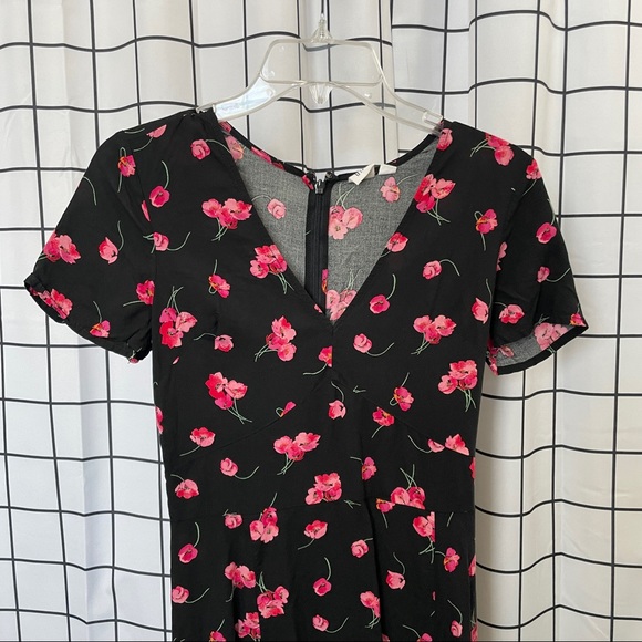 Black and Pink Floral Dress - Picture 2 of 3